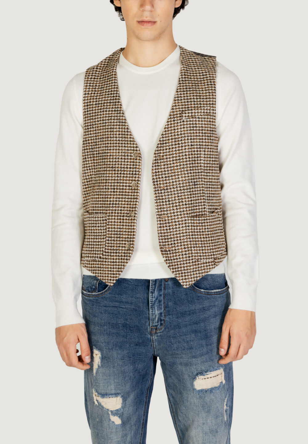 Gilet Casual Gianni Lupo Beige scuro - Foto 6