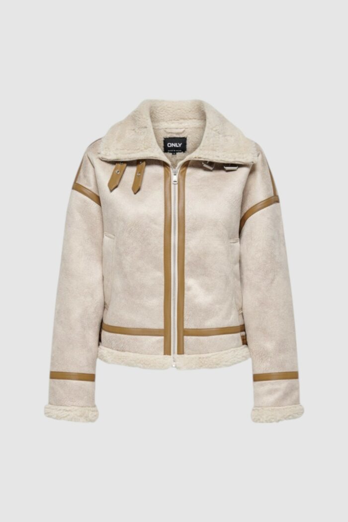 Giubbotto Only onlylva bonded high neck jacket otw Beige