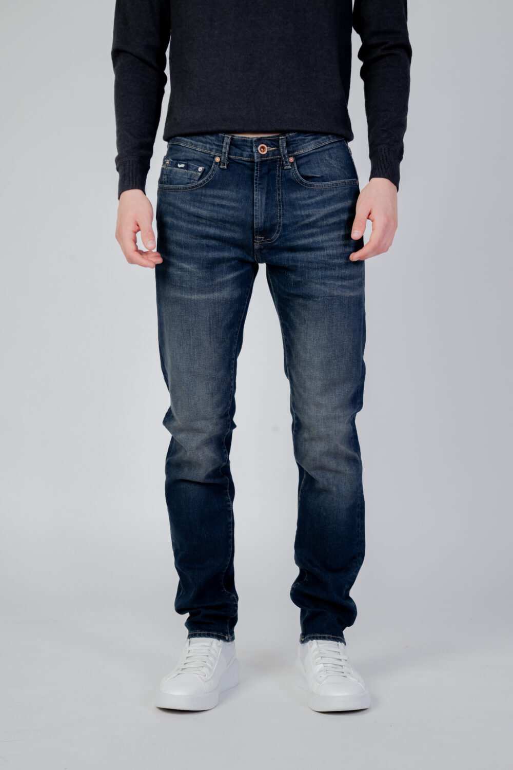 Jeans slim GAS albert simple rev Blue Denim Scuro - Foto 6