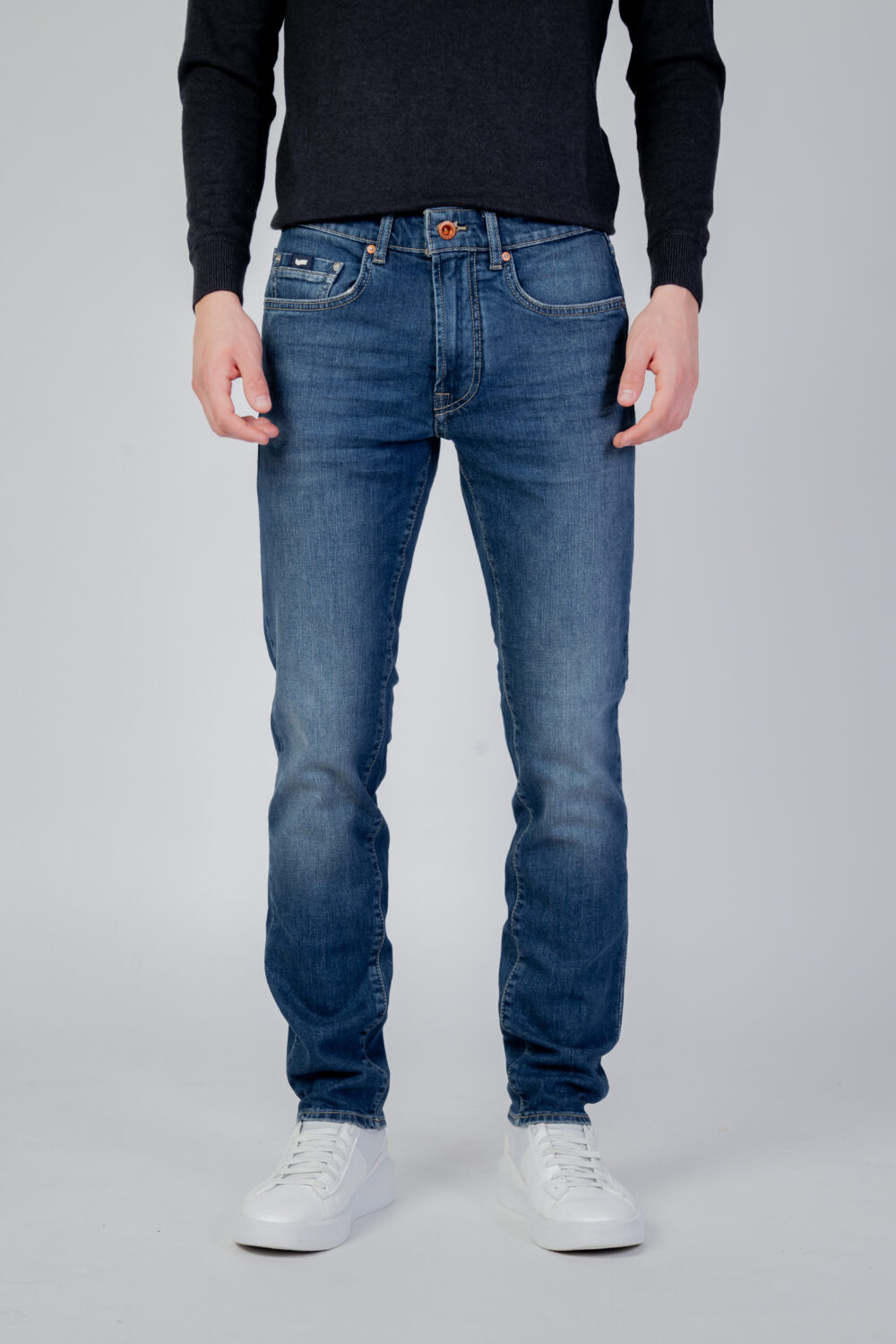 Jeans slim GAS albert simple rev Denim scuro - Foto 8