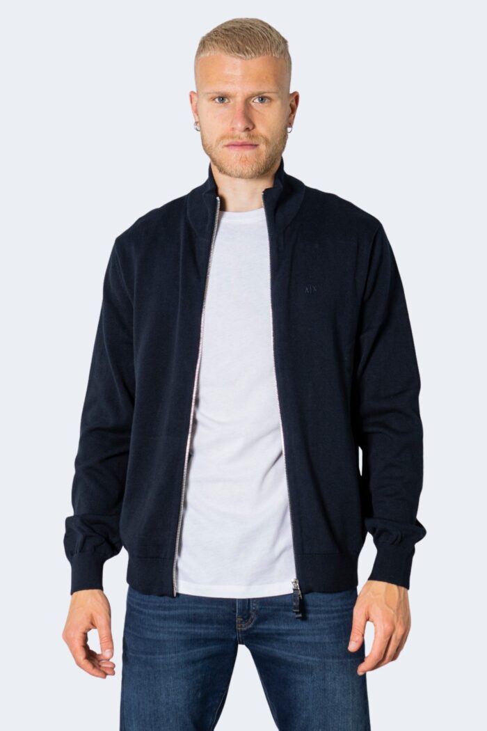 Cardigan Armani Exchange con zip Blue scuro