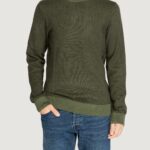 Maglione Jack Jones jjeglobe knit crew neck noos Verde Scuro - Foto 1