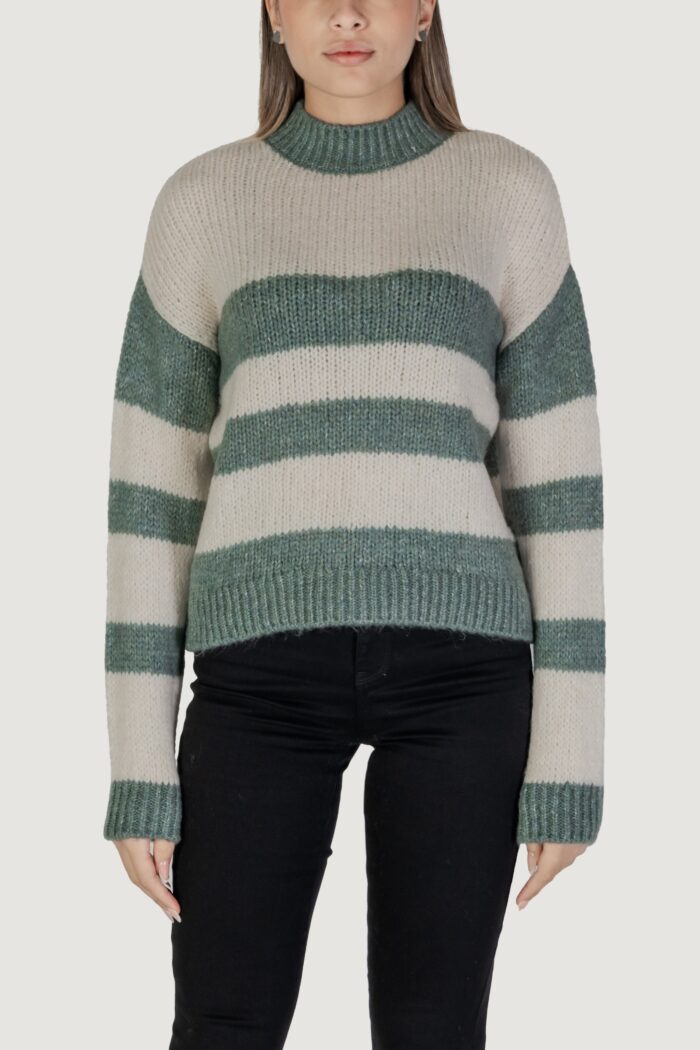 Maglione Jacqueline de Yong jdydinea sia l/s hn stripe pullover knt Verde