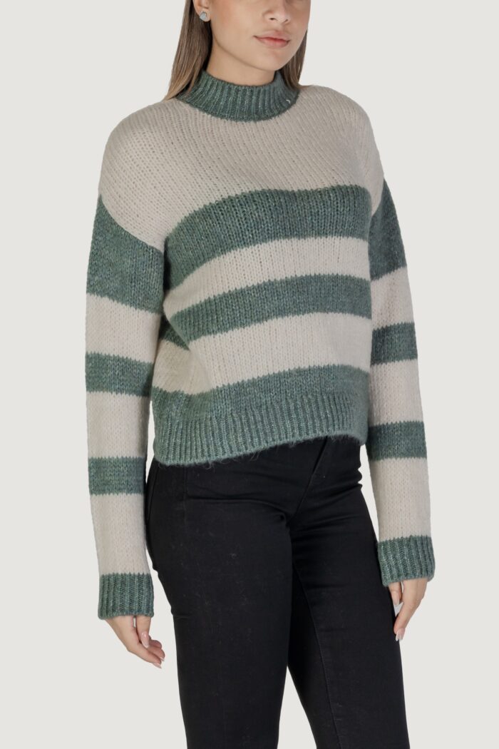 Maglione Jacqueline de Yong jdydinea sia l/s hn stripe pullover knt Verde