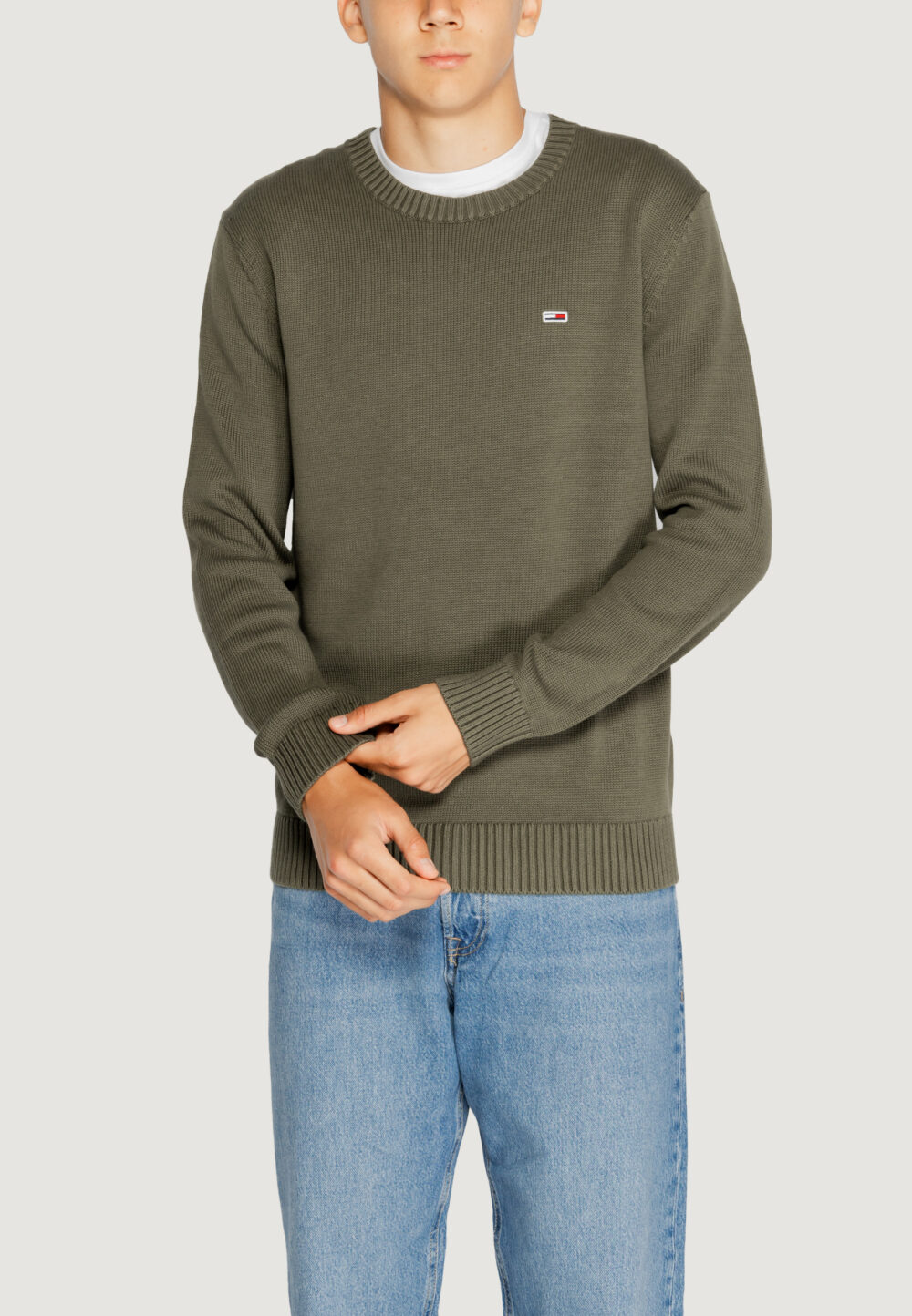 Maglione Tommy Hilfiger Jeans tjm essntls c-neck Verde - Foto 1