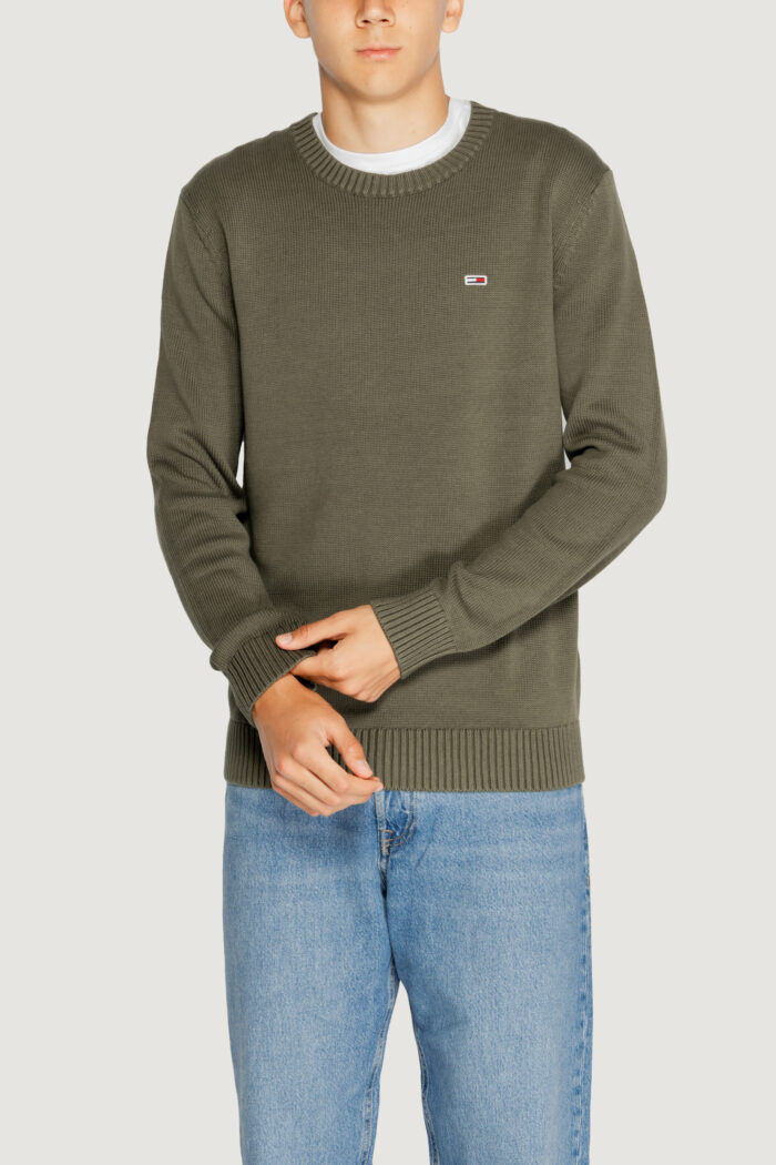 Maglione Tommy Hilfiger Jeans tjm essntls c-neck Verde