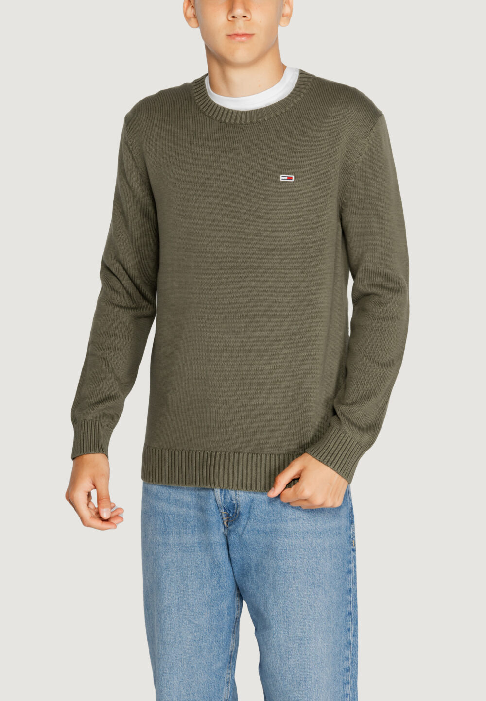 Maglione Tommy Hilfiger Jeans tjm essntls c-neck Verde - Foto 3