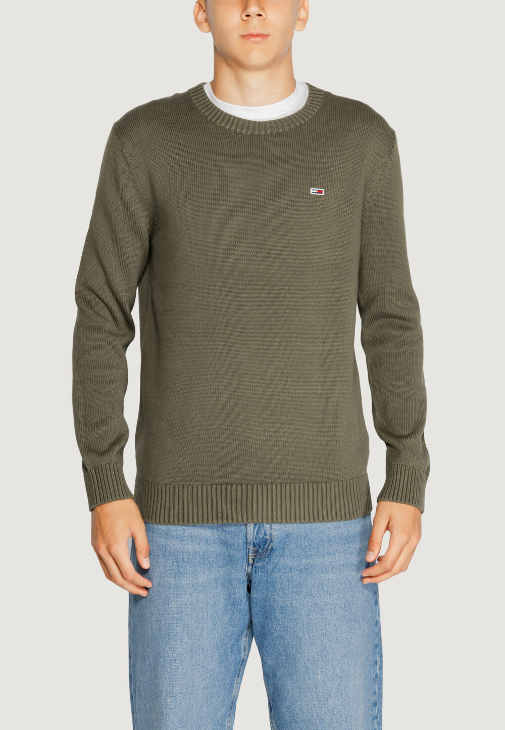 Maglione Tommy Hilfiger Jeans tjm essntls c-neck Verde - Foto 7