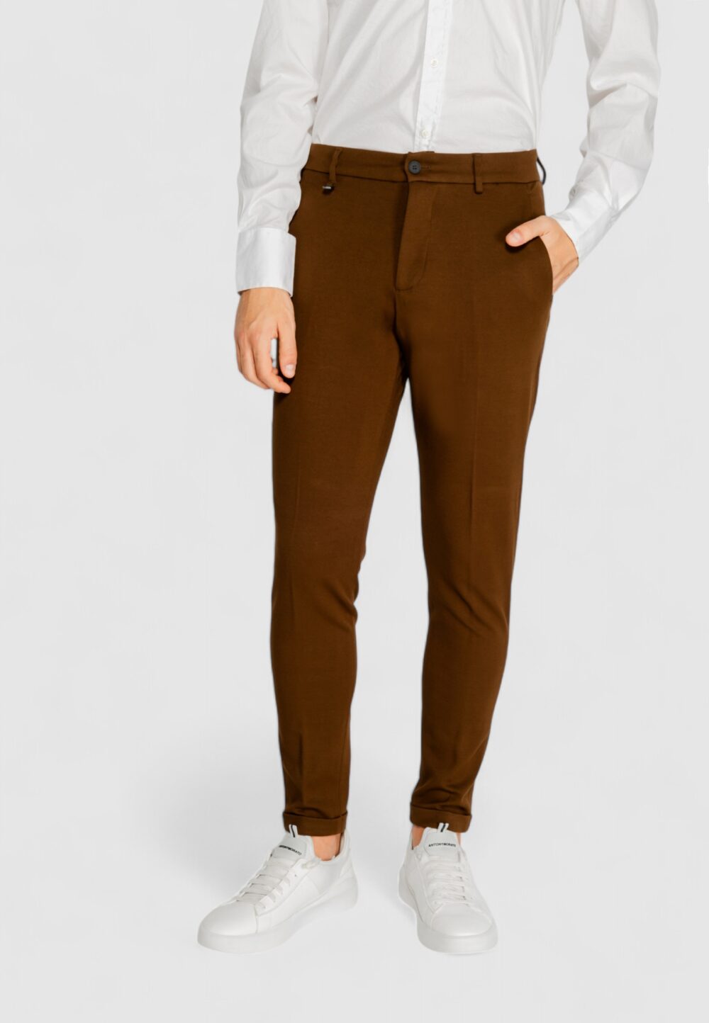 Pantaloni da completo Antony Morato ashe stretch twill Marrone - Foto 1