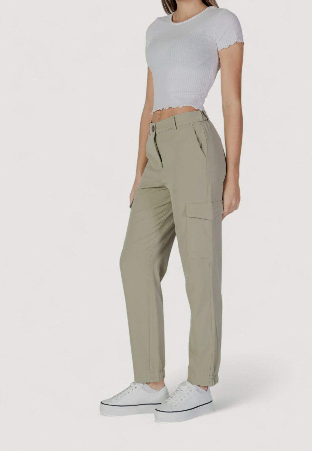 Pantaloni B.YOUNG bydanta cargo pants VERDE SALVIA - Foto 3