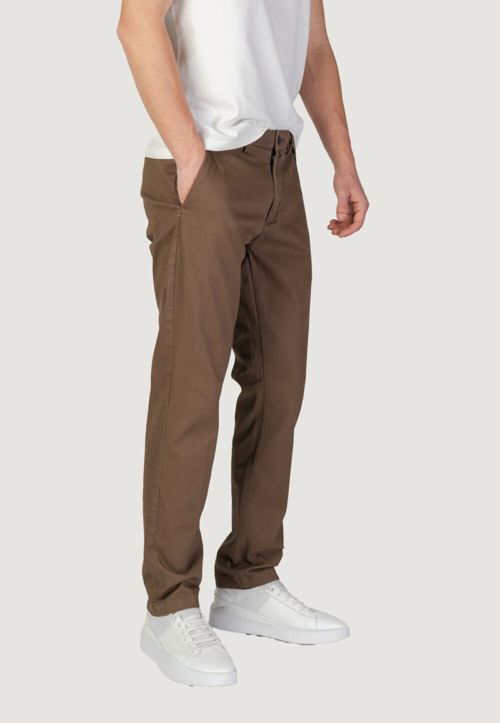 Pantaloni slim FASHION BRAND Marrone - Foto 3