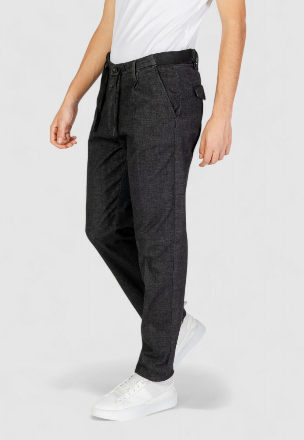 Pantaloni tapered HAMAKI-HO Nero - Foto 2