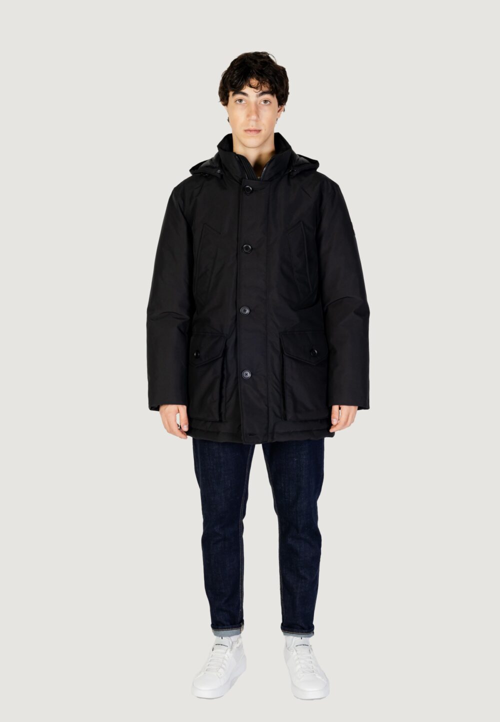 Parka Boss osiass 10240256 02 Nero - Foto 7