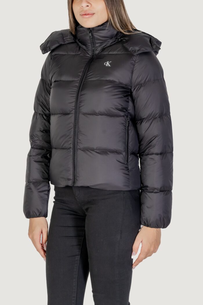 Piumino Calvin Klein Jeans mw down short puffer Nero