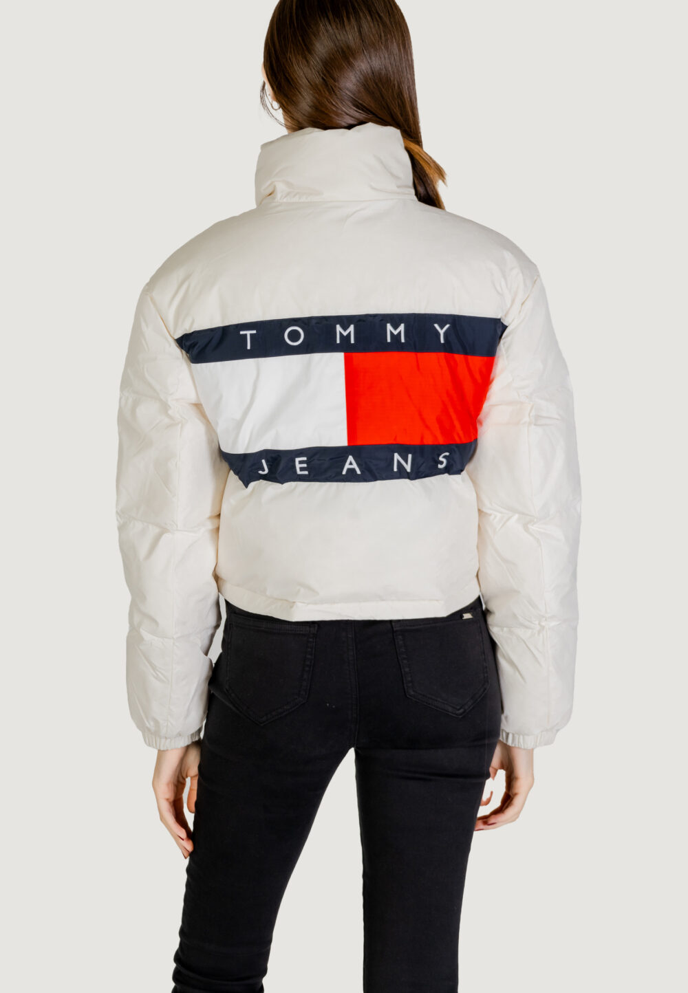 Piumino Tommy Hilfiger Jeans tjw back flag alaska Panna - Foto 2