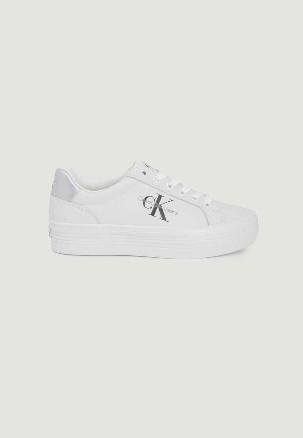 Sneakers Calvin Klein vulc flatform laceup Argento - Foto 1