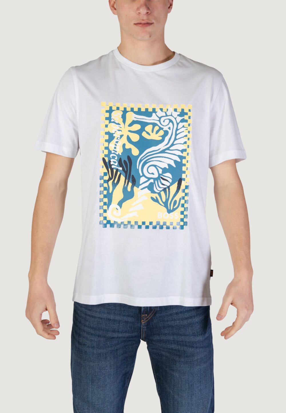 T-shirt Boss 10249510 Bianco - Foto 1