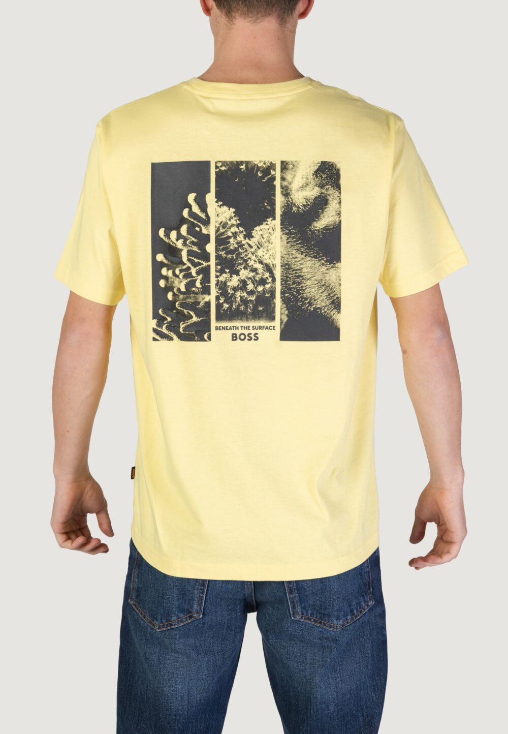 T-shirt Boss 10189487 Giallo - Foto 2