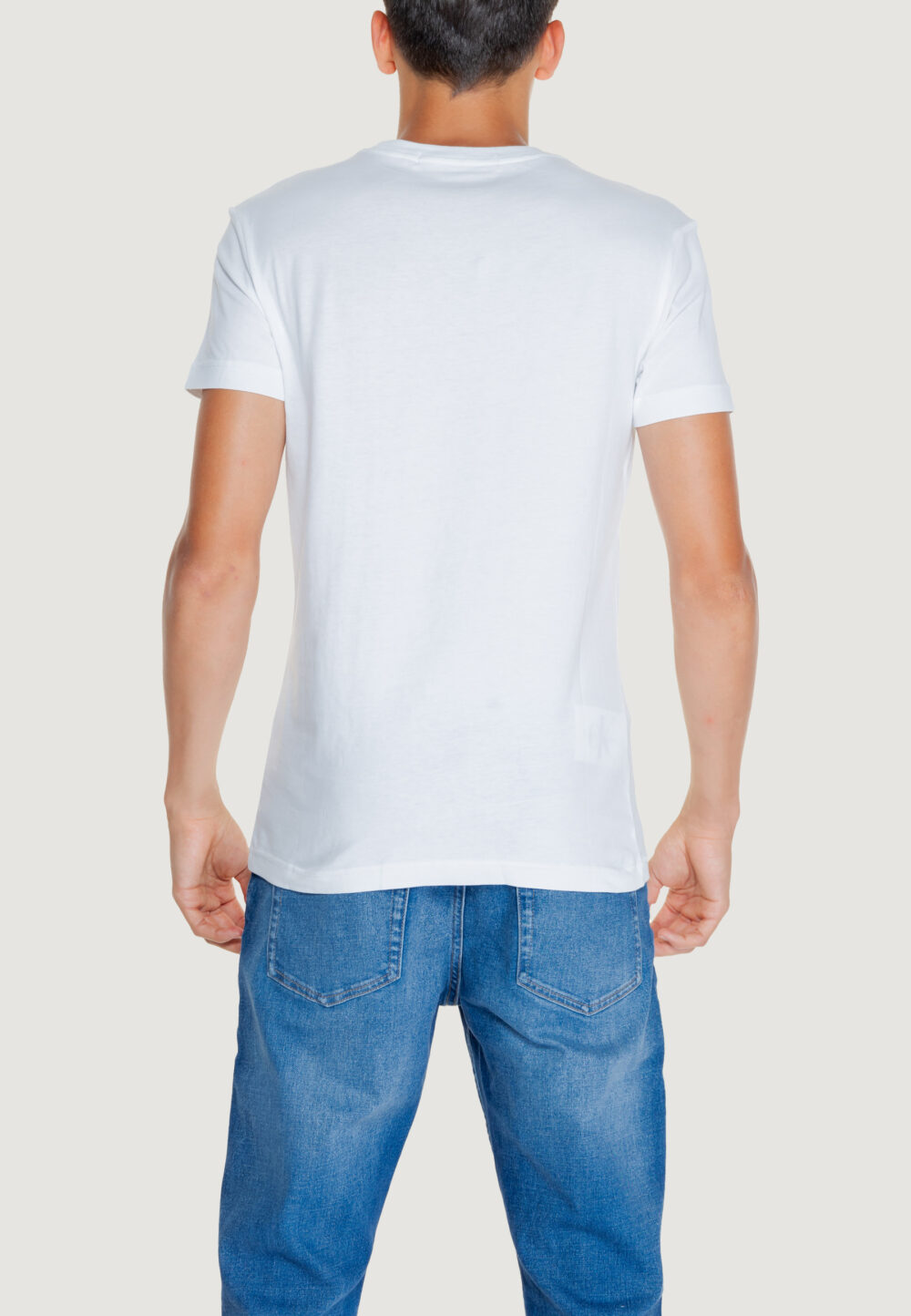 T-shirt Calvin Klein Jeans outline monologo tee Bianco - Foto 2