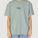 T-shirt Calvin Klein Jeans city grid ss tee VERDE SALVIA - Foto 1