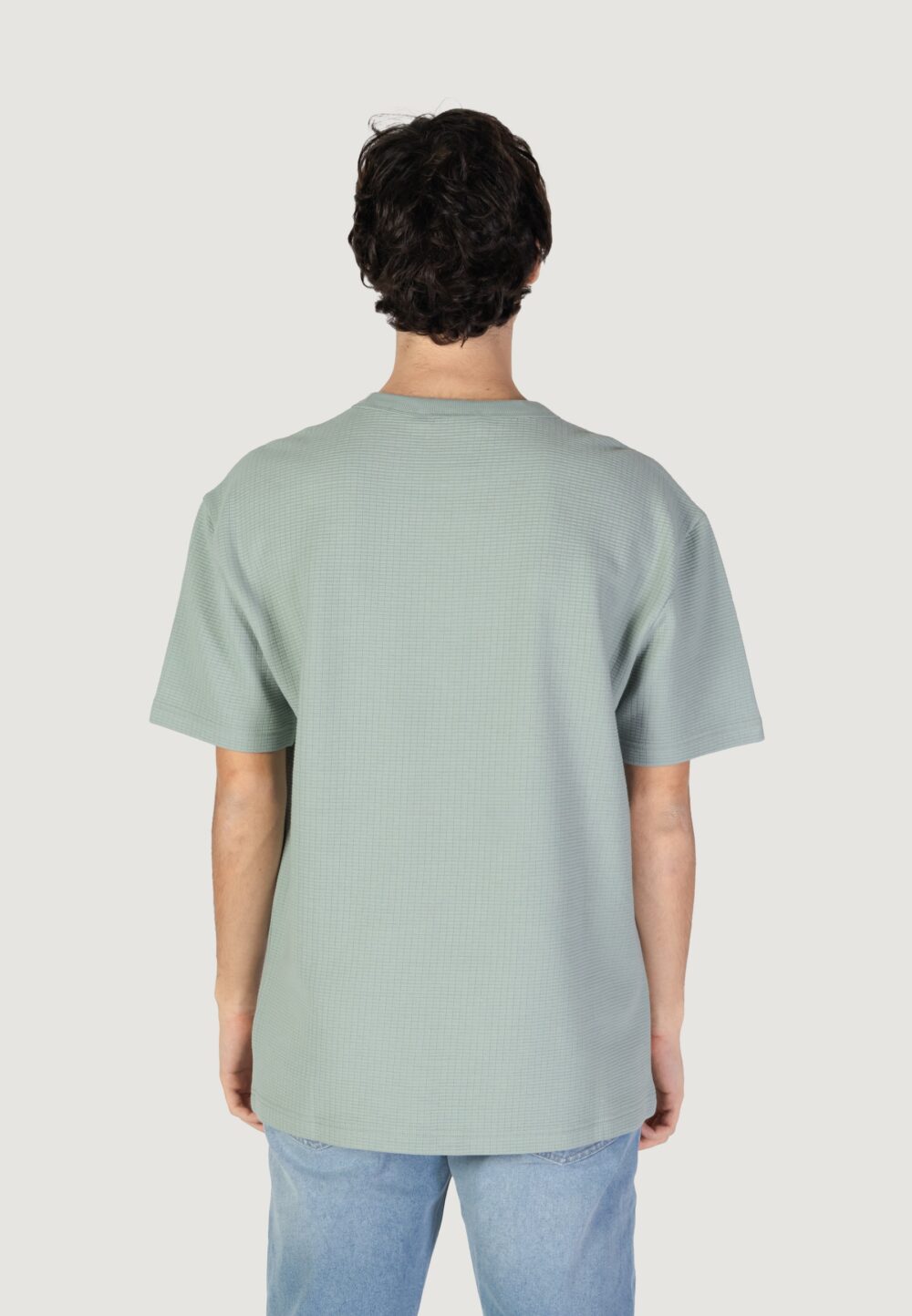 T-shirt Calvin Klein Jeans city grid ss tee VERDE SALVIA - Foto 3