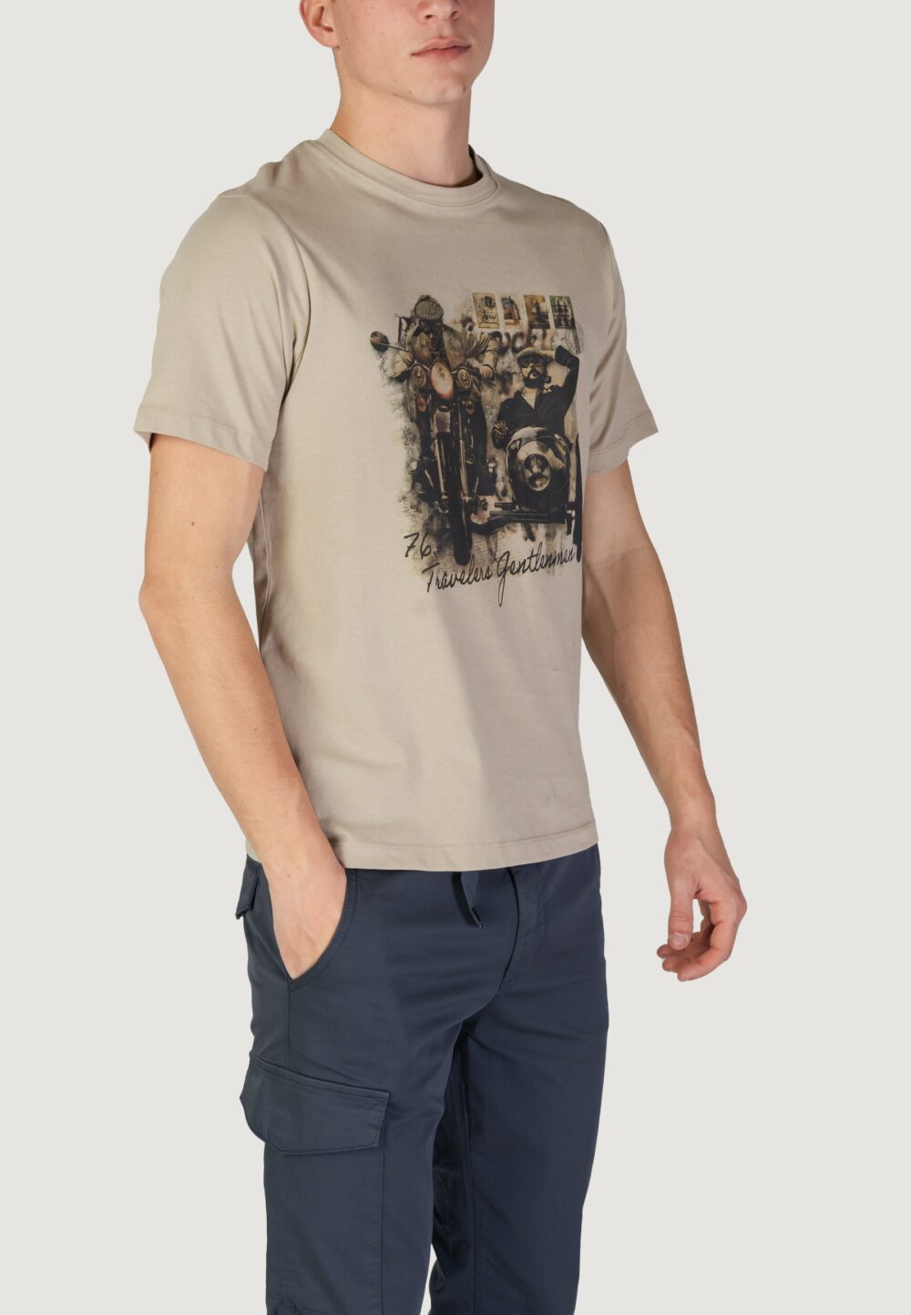 T-shirt FASHION BRAND Beige scuro - Foto 3