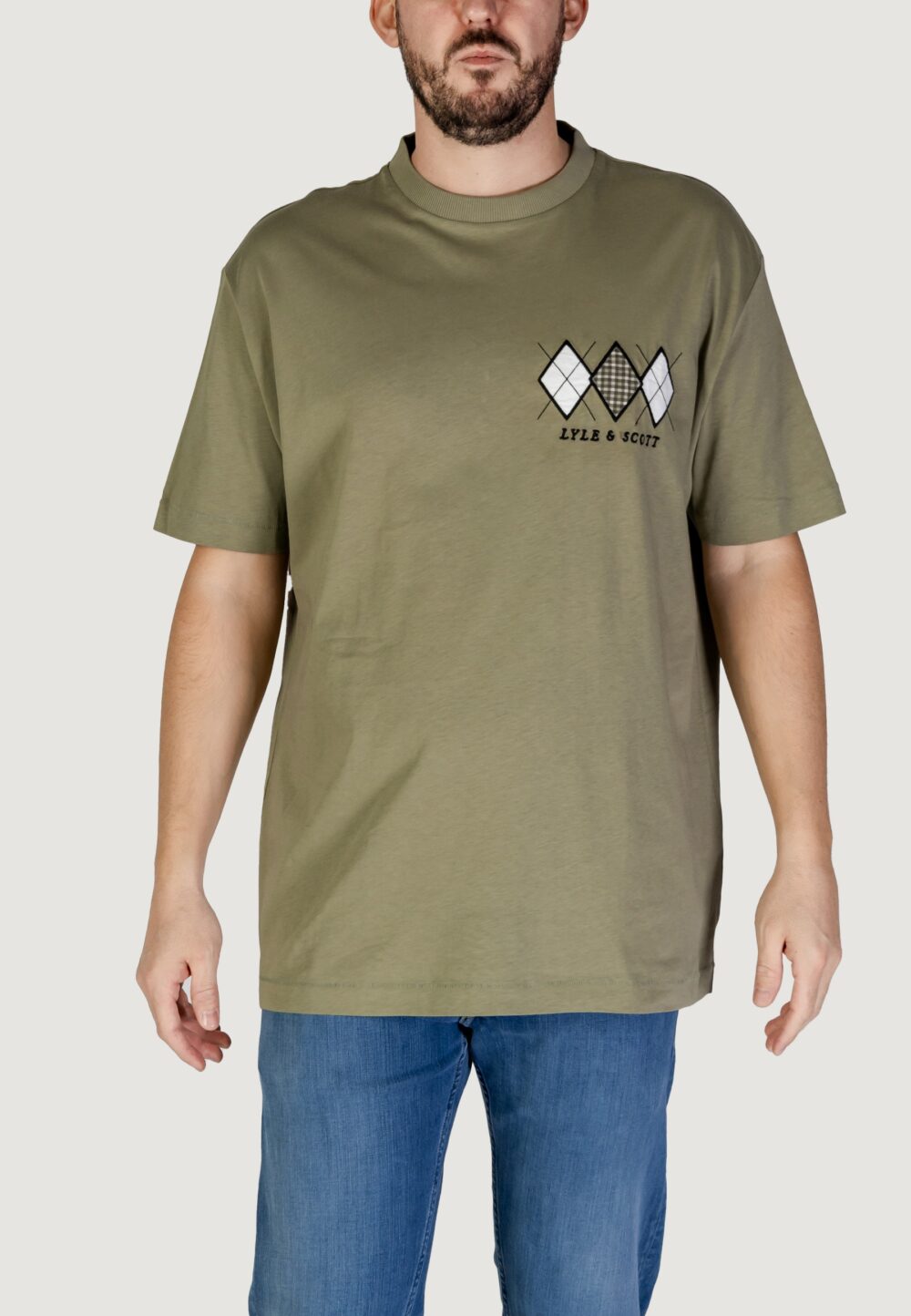 T-shirt Lyle & Scott Verde Oliva - Foto 1