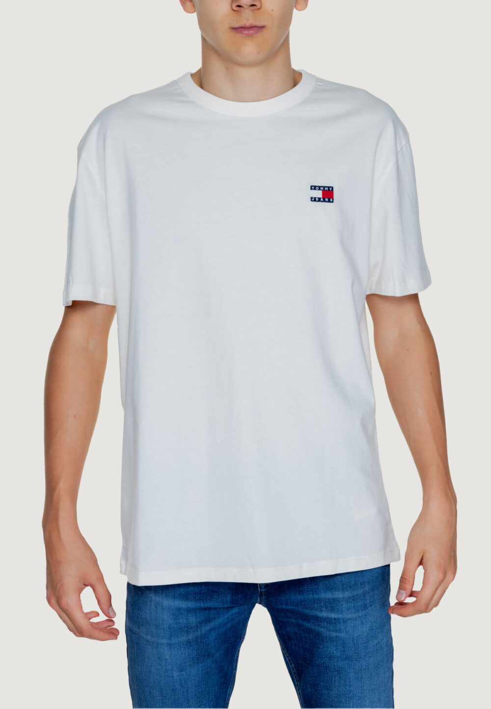 T-shirt Tommy Hilfiger Jeans tjm reg badge tee ex Bianco - Foto 1