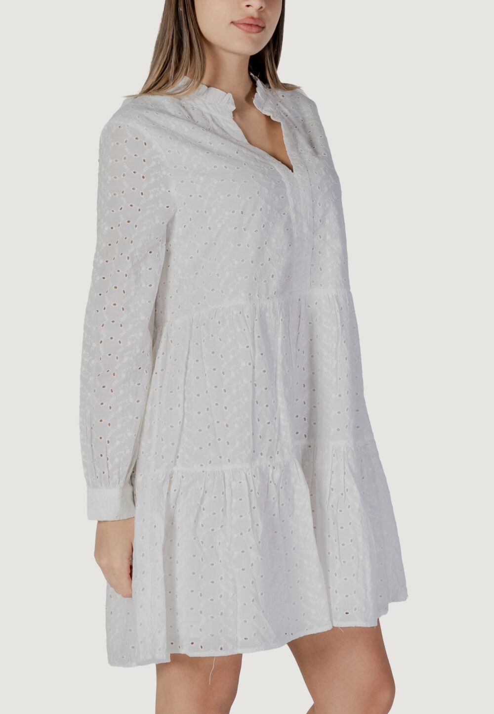 Vestito lungo B.YOUNG byisara dress Bianco - Foto 3