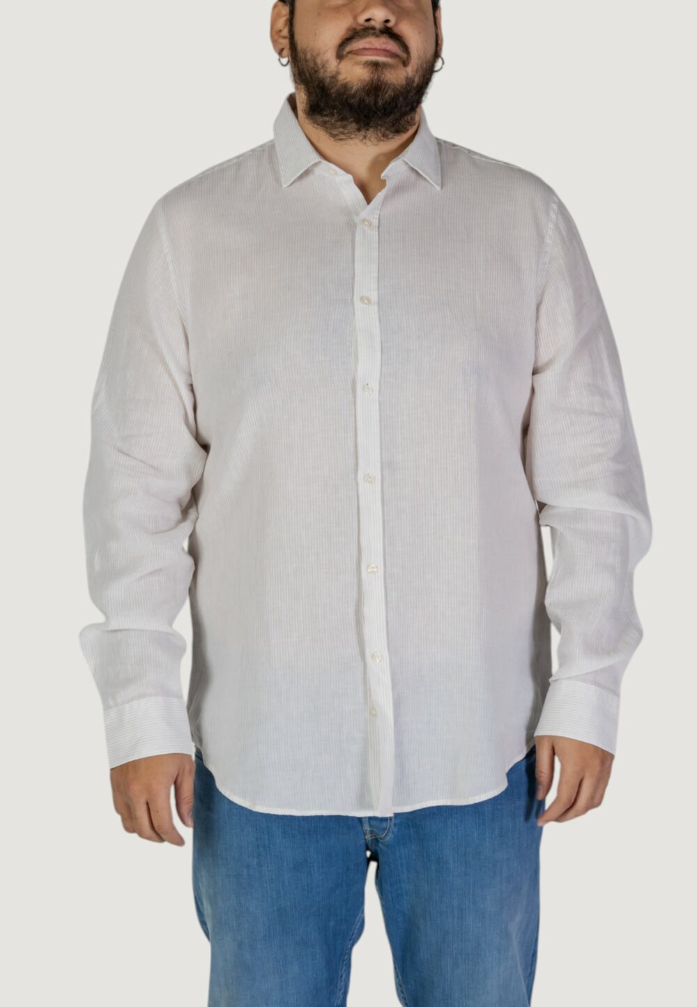 Camicia manica lunga FASHION BRAND Beige chiaro - Foto 1