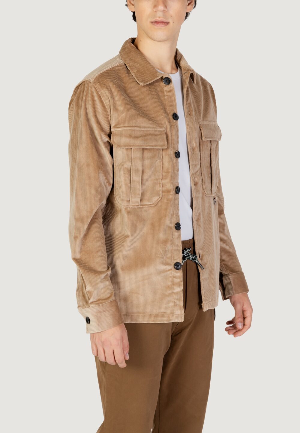 Camicia manica lunga HAMAKI-HO Beige - Foto 4