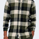 Camicia manica lunga Only & Sons onsgudmund ls 3t check shirt noos Verde Scuro - Foto 1