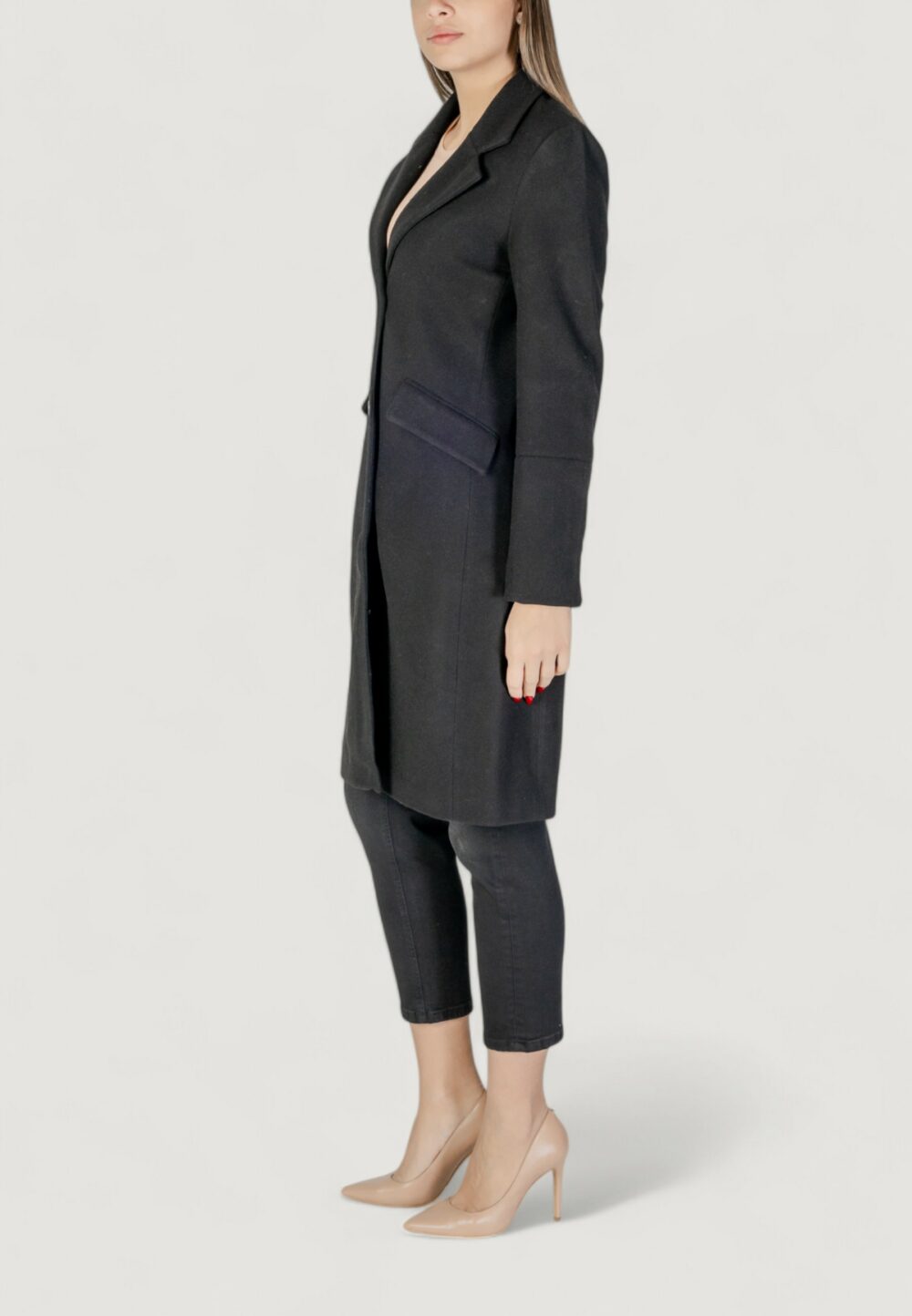 Cappotto Vero Moda vmfortunesara long coat ga boo Nero - Foto 2