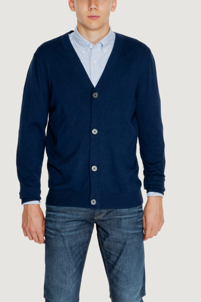 Cardigan Jack Jones jjeemil knit button cardigan noos Blu