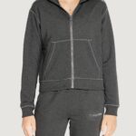 Felpa con cappuccio Calvin Klein Sport pw - zip through Grigio Scuro - Foto 1