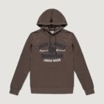 Felpa con cappuccio Jack Jones jjelogo sweat hood 2 col. 22/23 noos Marrone - Foto 1