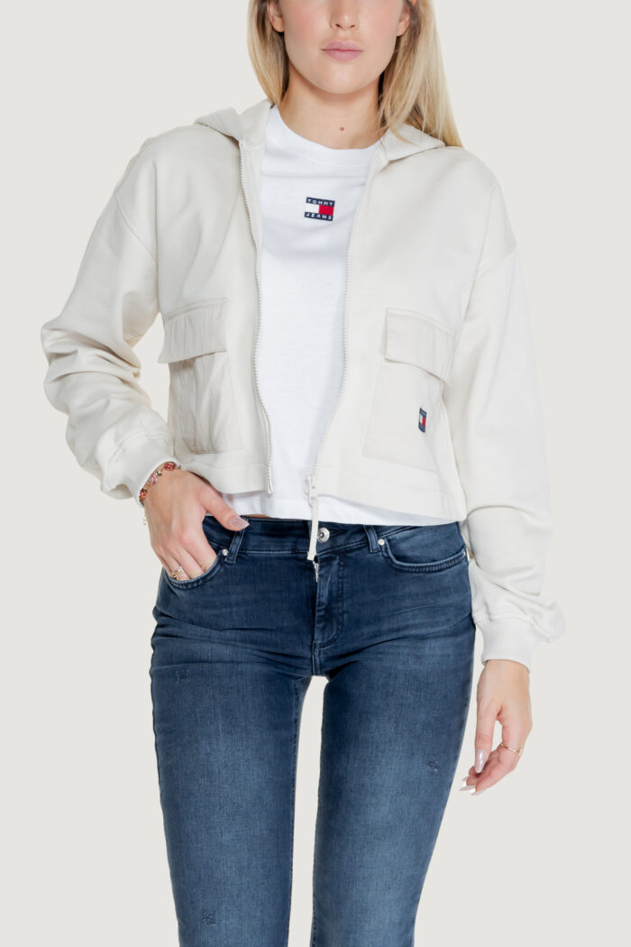 Felpa con cappuccio Tommy Hilfiger Jeans tjw rlx crp fabric Beige