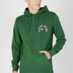 Felpa con cappuccio Tommy Hilfiger Jeans tjm reg arched logo Verde - Foto 1