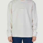 Felpa senza cappuccio Calvin Klein Jeans city grid ls tee Panna - Foto 1