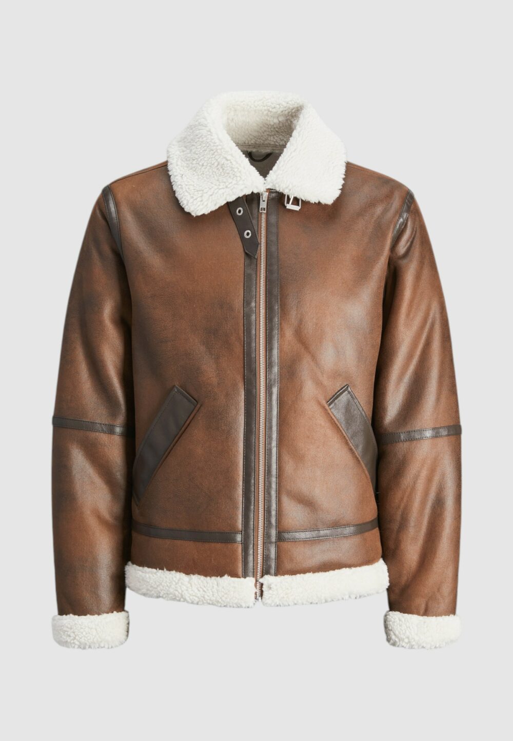 Giubbotto Jack Jones jorcole aviator jacket Marrone - Foto 1