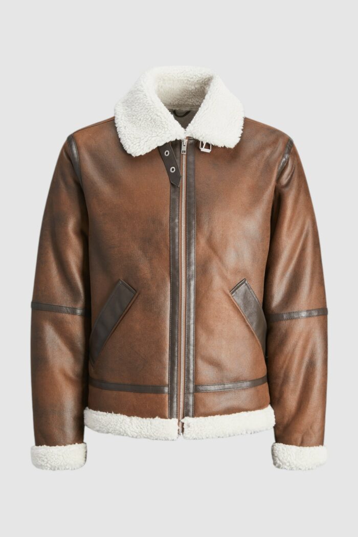 Giubbotto Jack Jones jorcole aviator jacket Marrone