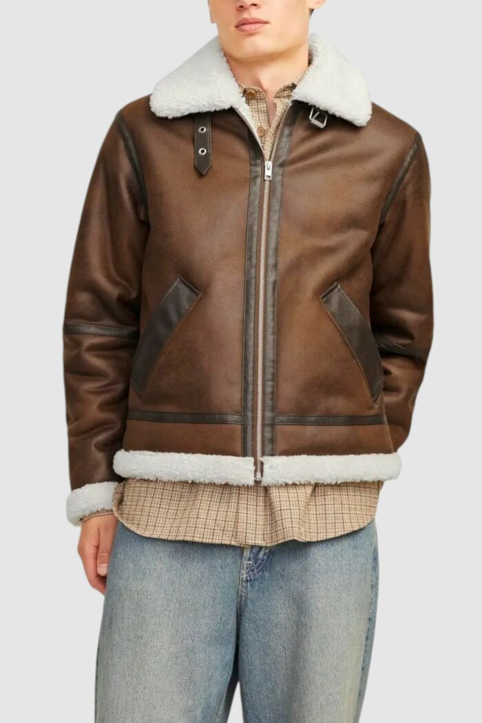 Giubbotto Jack Jones jorcole aviator jacket Marrone