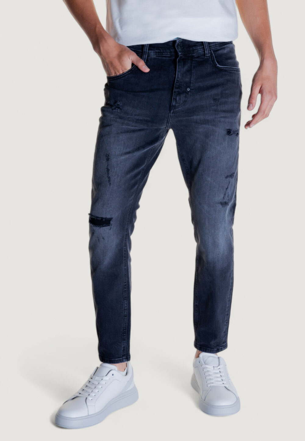 Jeans skinny Antony Morato karl cropped Nero - Foto 1