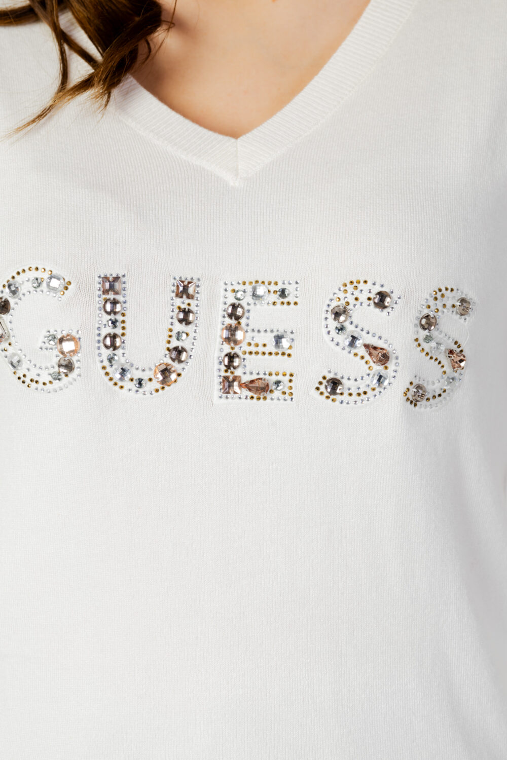 Maglia Guess hailey logo Bianco - Foto 2