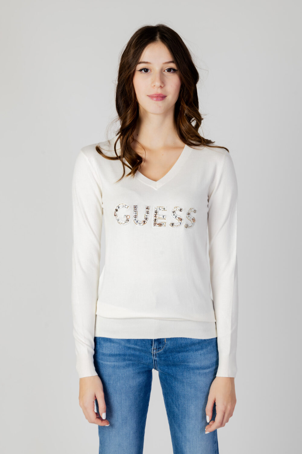 Maglia Guess hailey logo Bianco - Foto 4