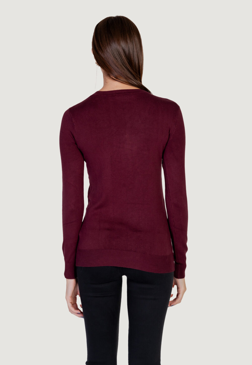 Maglia Guess megan logo vn ls Bordeaux - Foto 9