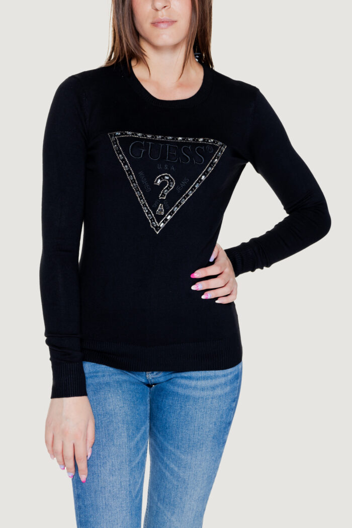 Maglia Guess rylie triangle logo Nero