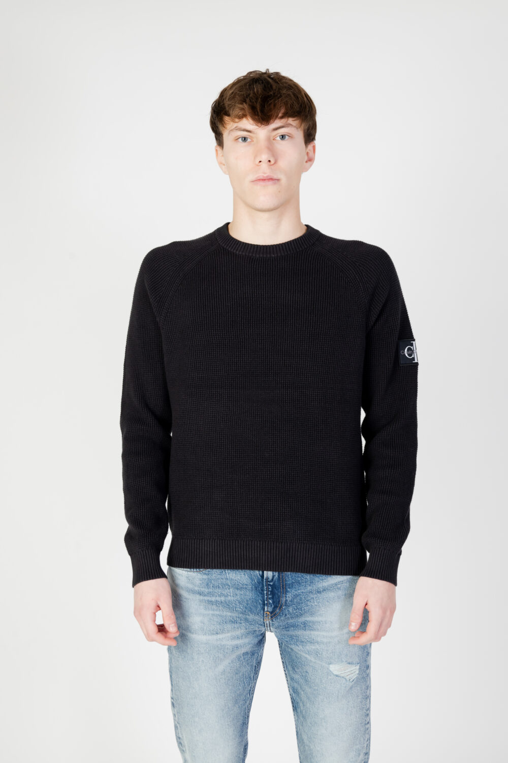 Maglione Calvin Klein Jeans badge easy Nero - Foto 6