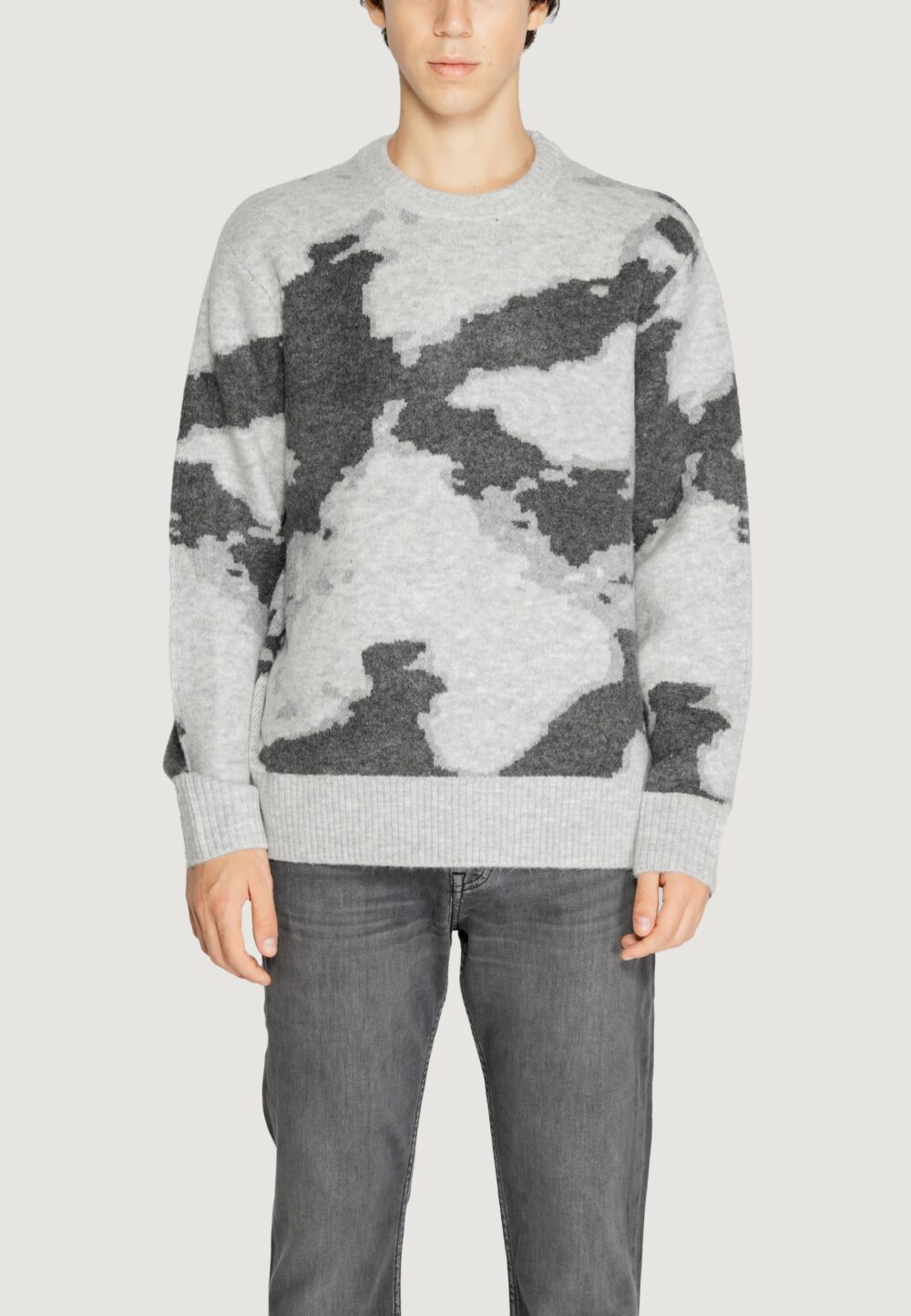 Maglione Jack Jones jcotravis Grigio Chiaro - Foto 4