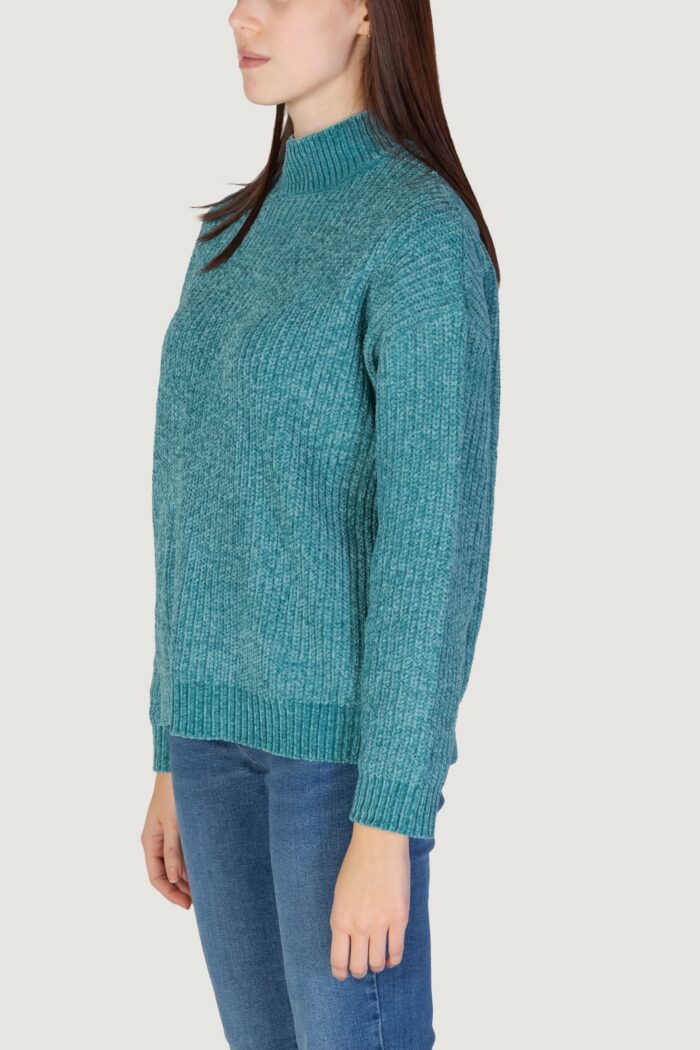 Maglione Jacqueline de Yong jdymelia l/s high neck knt Turchese